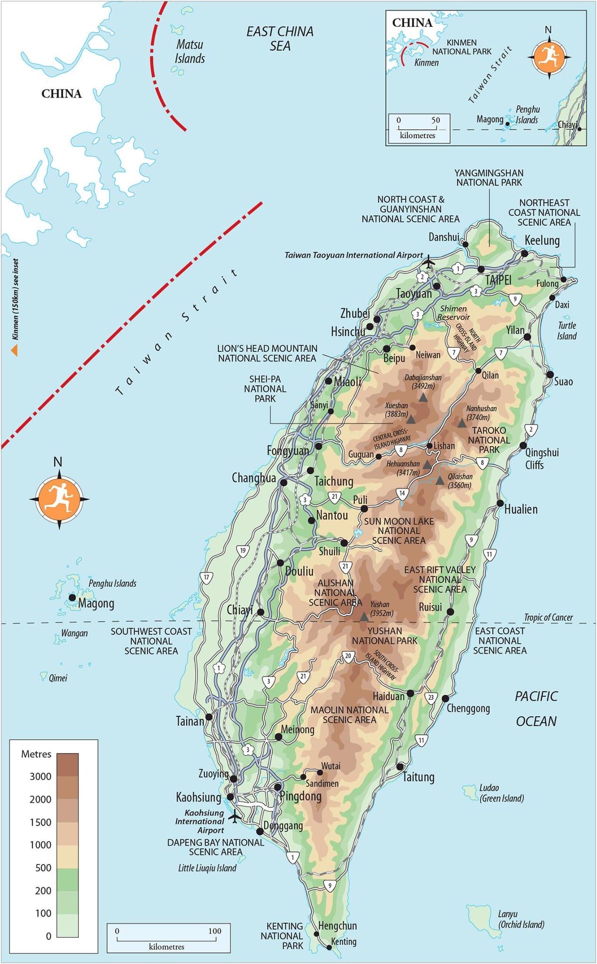 வரைபடம் தைவான் சுற்றுலா