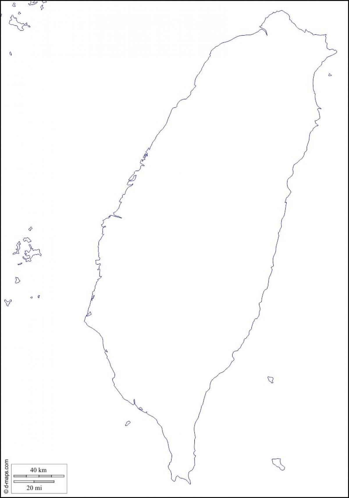 வரைபடம் தைவான் வெற்று