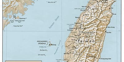 வரைபடம் தைவான் topographic